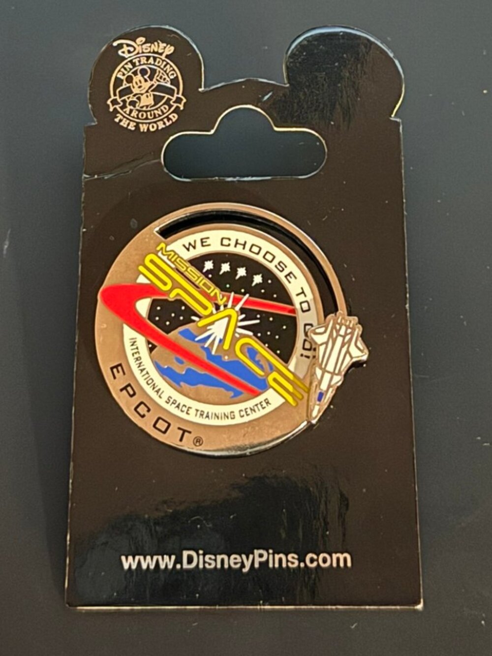 Disney EPCOT Mission: SPACE Slider Trading Pin -NEW (Original Card)